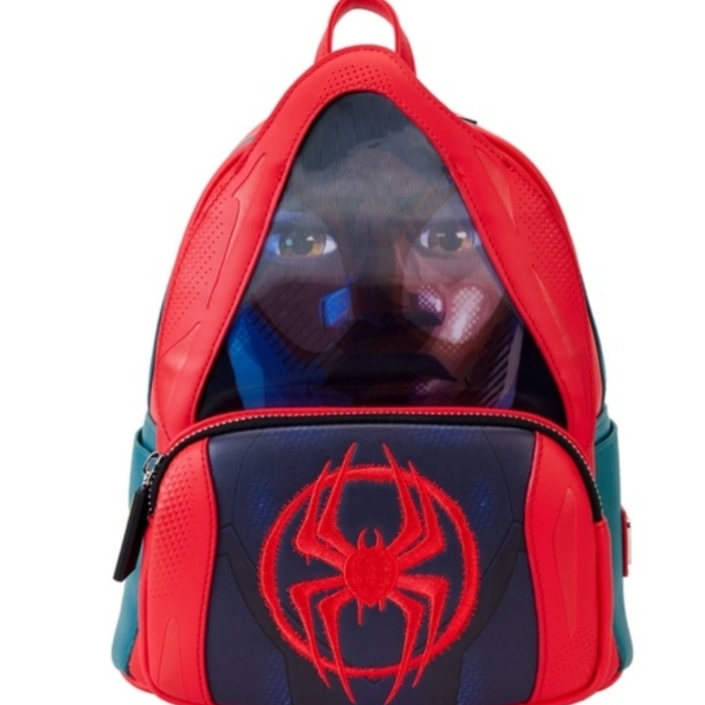 NWT Loungefly Spider-Man: Across the Spider-Verse Hoodie Cosplay Mini Backpack